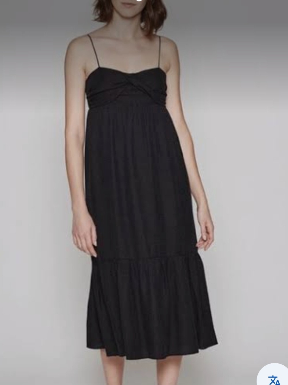 Joie Black Spaghetti-Strap Midi Dress